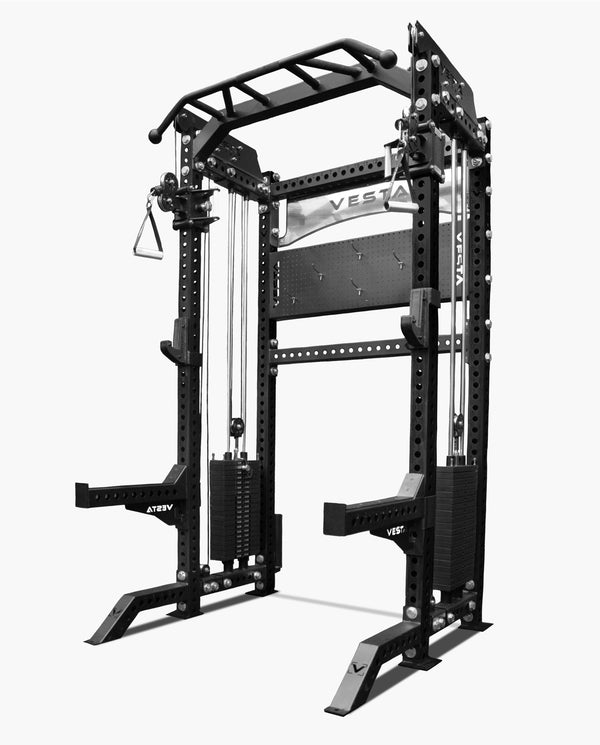 PRO SERIES 2IN1 Ultimate Half Rack Functional Trainer Combo BLACK