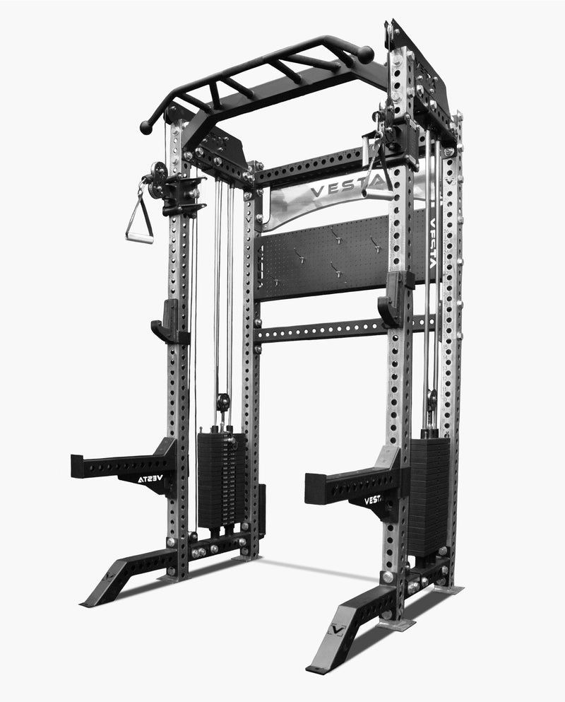 PRO SERIES 2IN1 Ultimate Half Rack Functional Trainer Combo WHITE