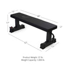 Scratch and Dent - Titan Fitness Flat Weight Bench 1,000 lbs. Capacity w/ Handle & Wheels - FINAL SALE