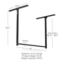 Large Adjustable Ceiling Wall-Mount Pull-Up Bar