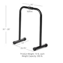 Scratch and Dent, Black Dip Station Leg Raise Bars Body Weight Parallettes