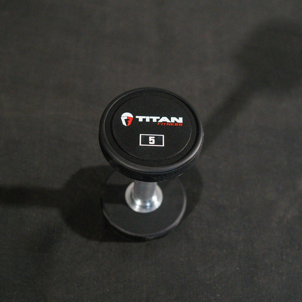 Scratch and Dent - Single 5 LB Round Urethane Dumbbell - FINAL SALE