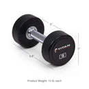 15 LB Pair Classic Round Urethane Dumbbells