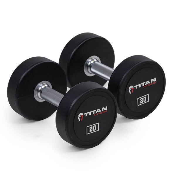 20 LB Pair Round Urethane Dumbbells