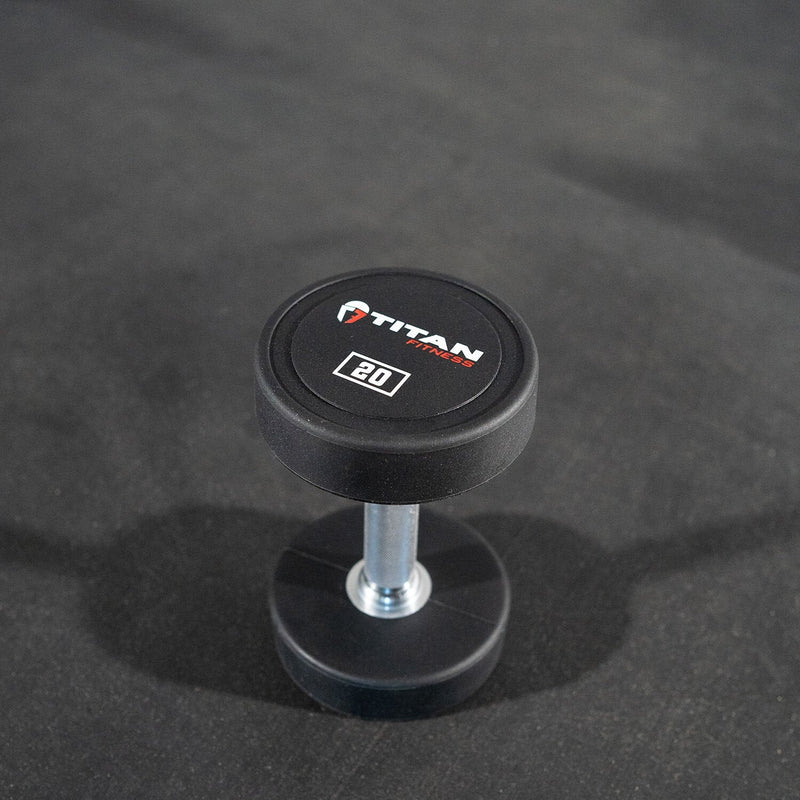 Scratch and Dent - Single 20 LB Round Urethane Dumbbell - FINAL SALE