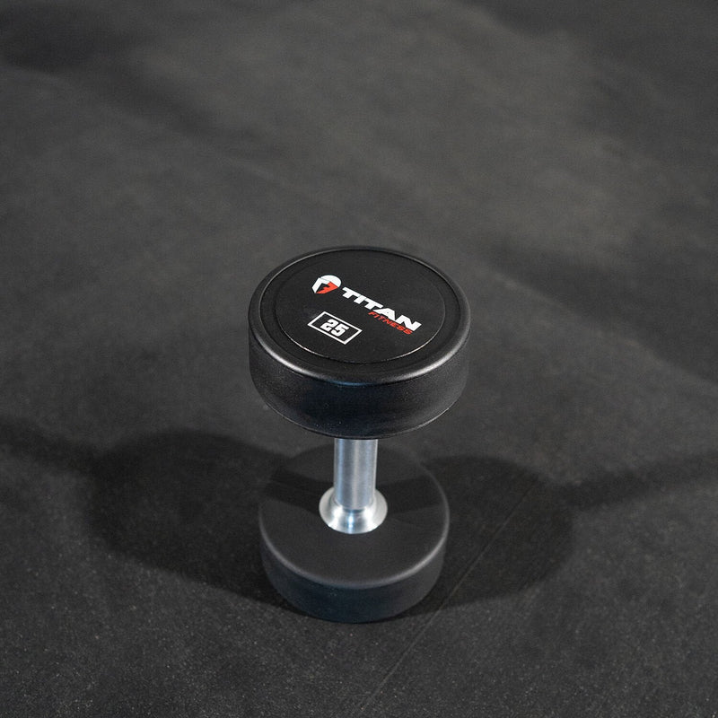 Scratch and Dent - Single 25 LB Round Urethane Dumbbell - FINAL SALE