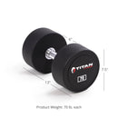 70 LB Pair Classic Round Urethane Dumbbells