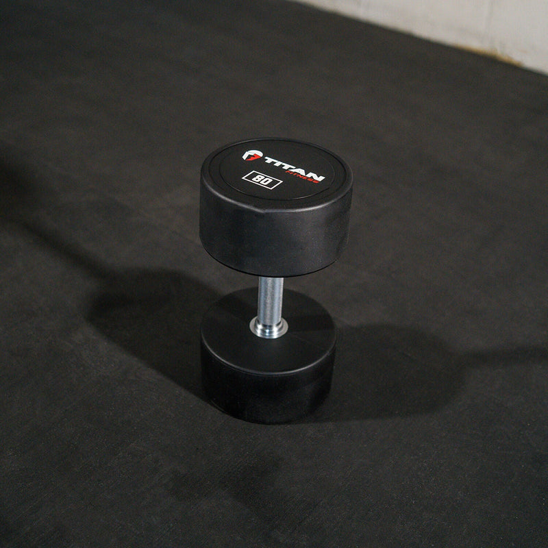 Scratch and Dent - Single 80 LB Round Urethane Dumbbell - FINAL SALE