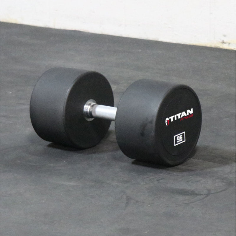 Scratch and Dent, 95 LB Pair Round Urethane Dumbbell - Single