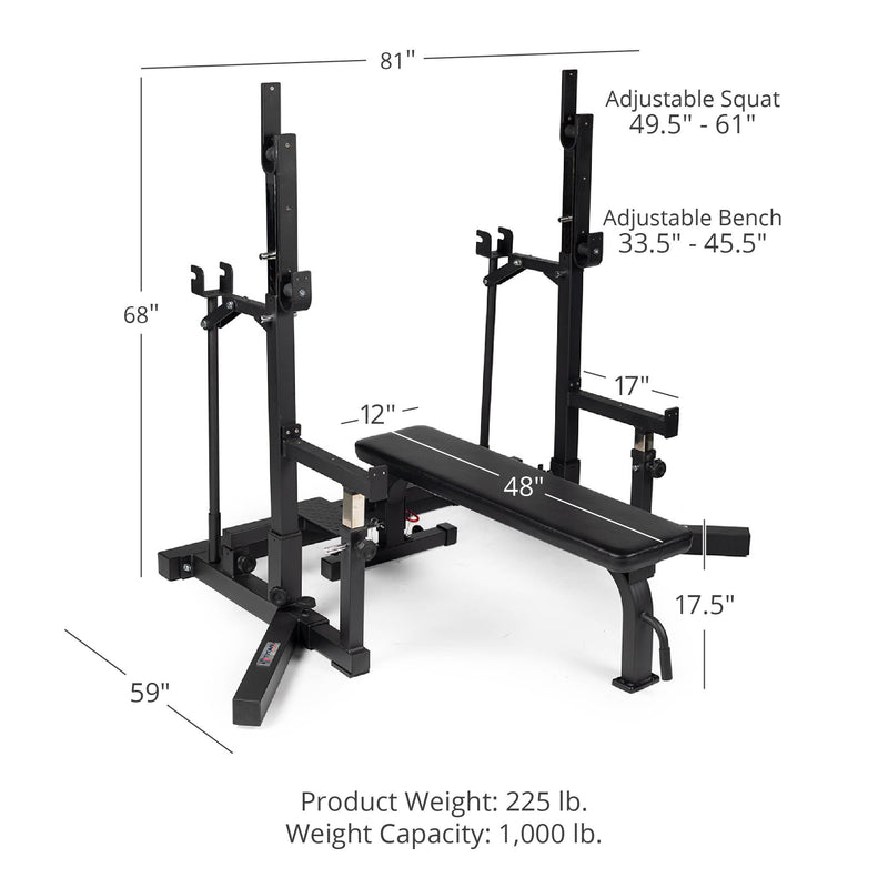 Scratch and Dent - Competition Bench and Squat Rack Combo - FINAL SALE