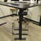 74" Electric Adjustable L-Shaped Desk With Black Desktop