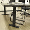 74" Electric Adjustable L-Shaped Desk With Black Desktop