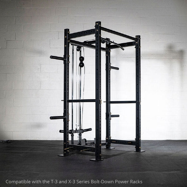 Scratch and Dent, Tall Lat Tower Rack Attachment Fits T-3 and X-3 Series Bolt Down Power Racks