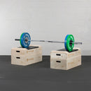 Stackable Wood Jerk Blocks with Silencer Pad