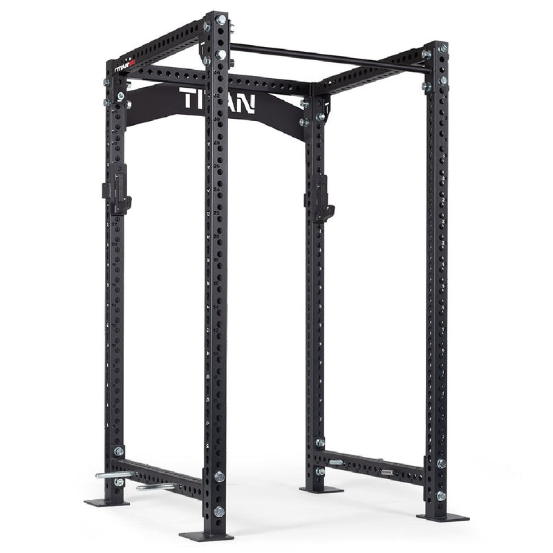 TITAN Series Power Rack | Black / Crossmember Nameplate / Roller J-Hooks