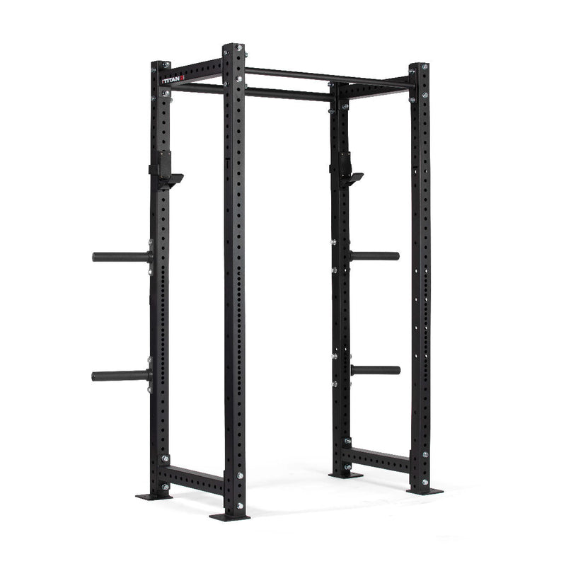 X-3 Series Bolt-Down Power Rack | Black / 4 Pack Weight Plate Holders