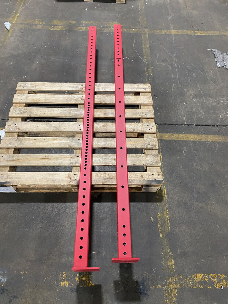 Scratch and Dent - Pair of T-3 Series 91" Tall Power Rack Uprights | Uprights Only | Red - FINAL SALE