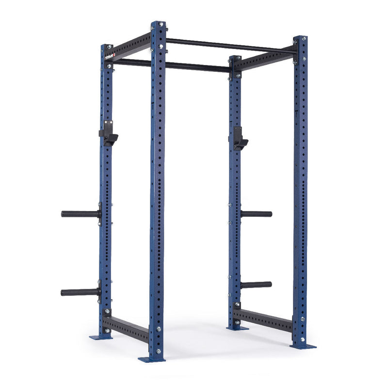 X-3 Series Bolt-Down Power Rack | Navy / 4 Pack Weight Plate Holders