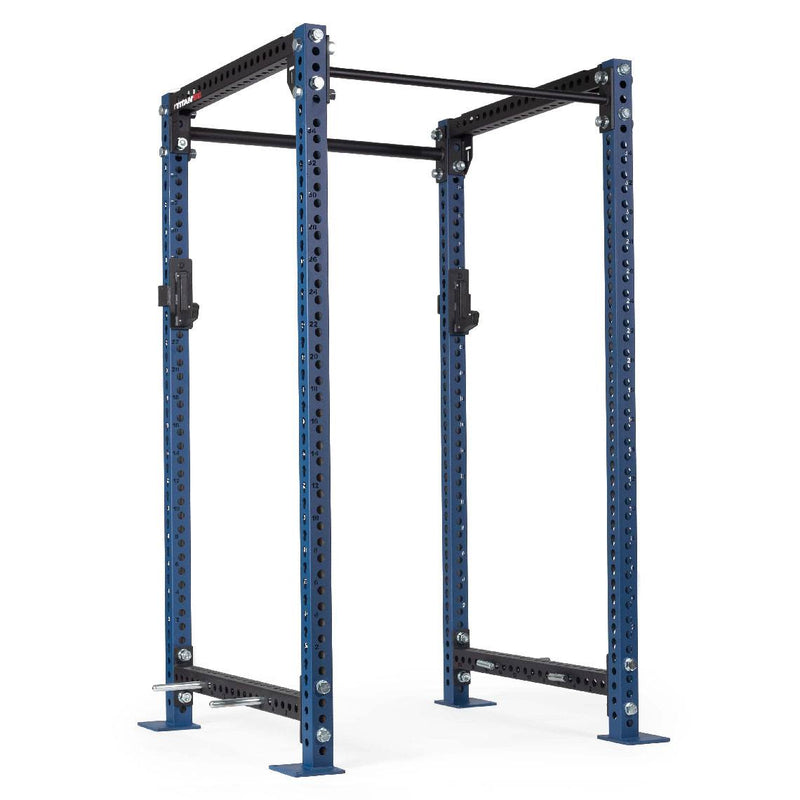 TITAN Series Power Rack | Navy / 2” Fat Pull-Up Bar / Sandwich J-Hooks