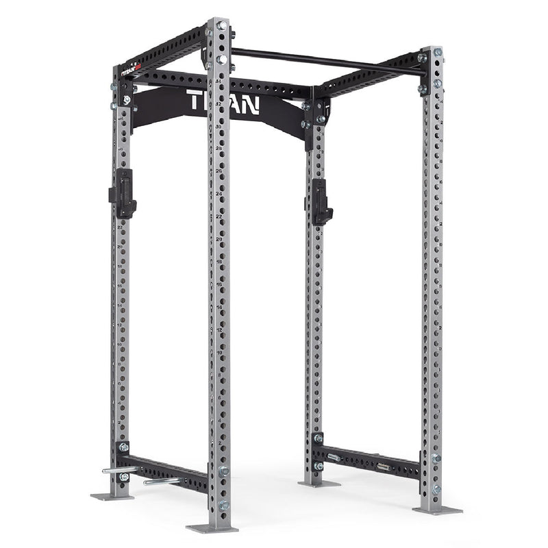 TITAN Series Power Rack | Silver / Crossmember Nameplate / Sandwich J-Hooks