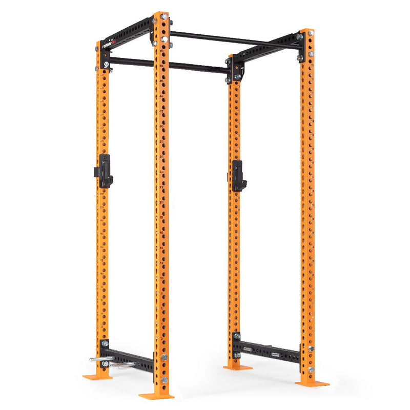 TITAN Series Power Rack | Orange / 2” Fat Pull-Up Bar / Sandwich J-Hooks