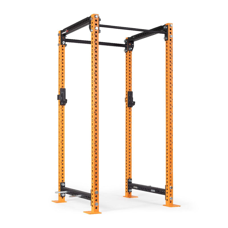 TITAN Series Power Rack | Orange / 2” Fat Pull-Up Bar / Sandwich J-Hooks