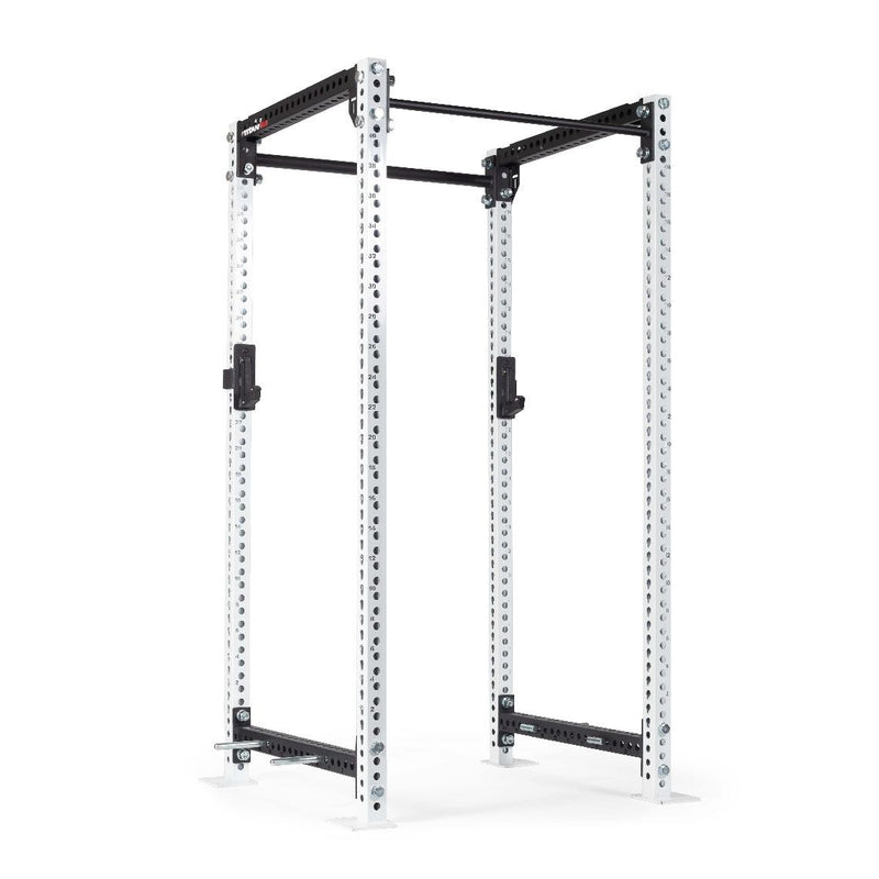 TITAN Series Power Rack | White / 2” Fat Pull-Up Bar / Sandwich J-Hooks