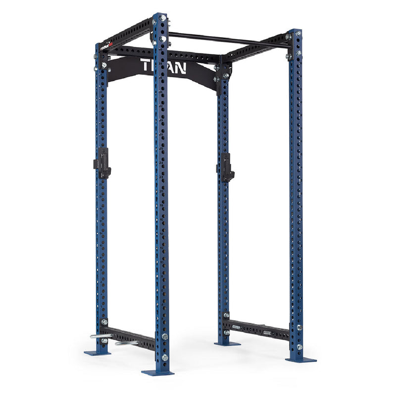 TITAN Series Power Rack | Navy / Crossmember Nameplate / Sandwich J-Hooks