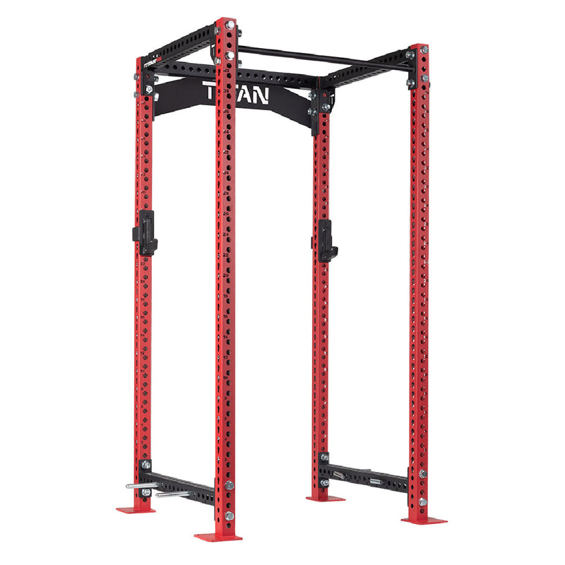 TITAN Series Power Rack | Red / Crossmember Nameplate / No J-Hooks