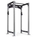 TITAN Series Power Rack | Silver / Crossmember Nameplate / Roller J-Hooks