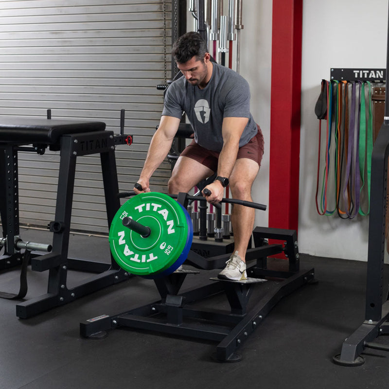 Scratch and Dent, Plate-Loaded Standing T-Bar Row Machine