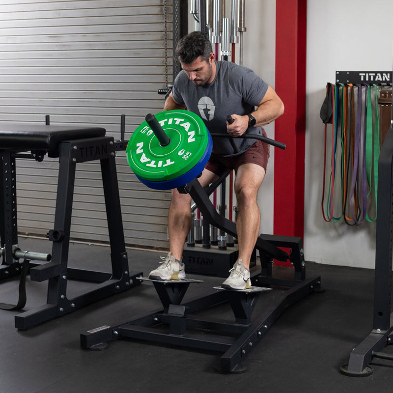 Scratch and Dent, Plate-Loaded Standing T-Bar Row Machine