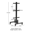 Portable Weight Plate and Barbell Storage Tree