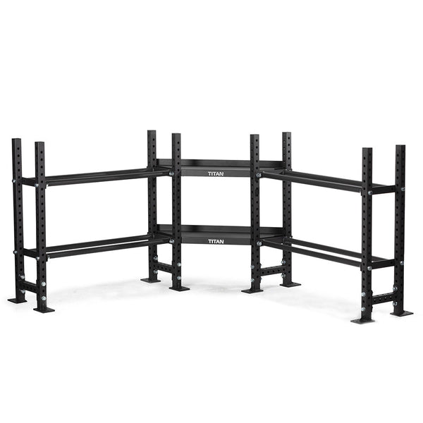 Elite Series Mass Storage System with Bumper Plate & Corner Shelves| Tier 2 45.5" / 42"