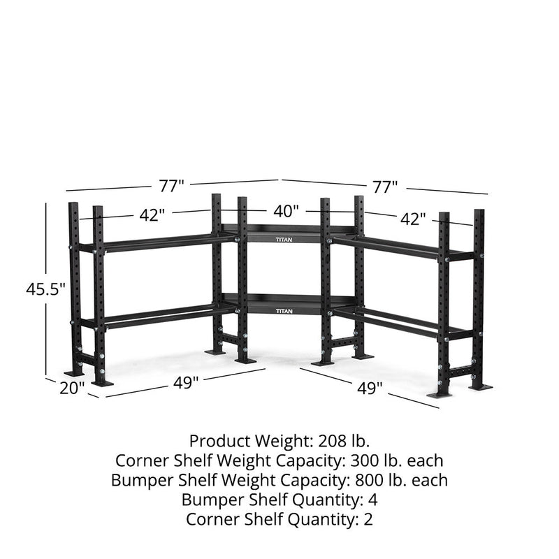 Elite Series Mass Storage System with Bumper Plate & Corner Shelves