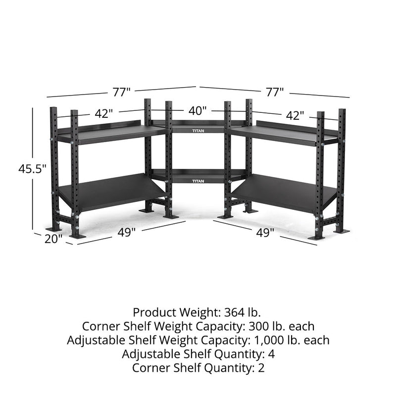 Elite Series Mass Storage System with Adjustable Shelves & Corner Shelves