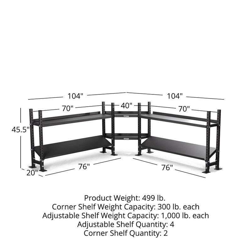 Elite Series Mass Storage System with Adjustable Shelves & Corner Shelves