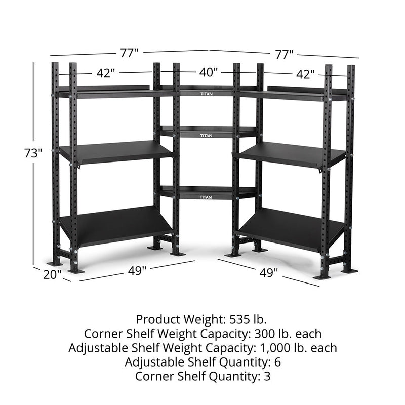 Elite Series Mass Storage System with Adjustable Shelves & Corner Shelves