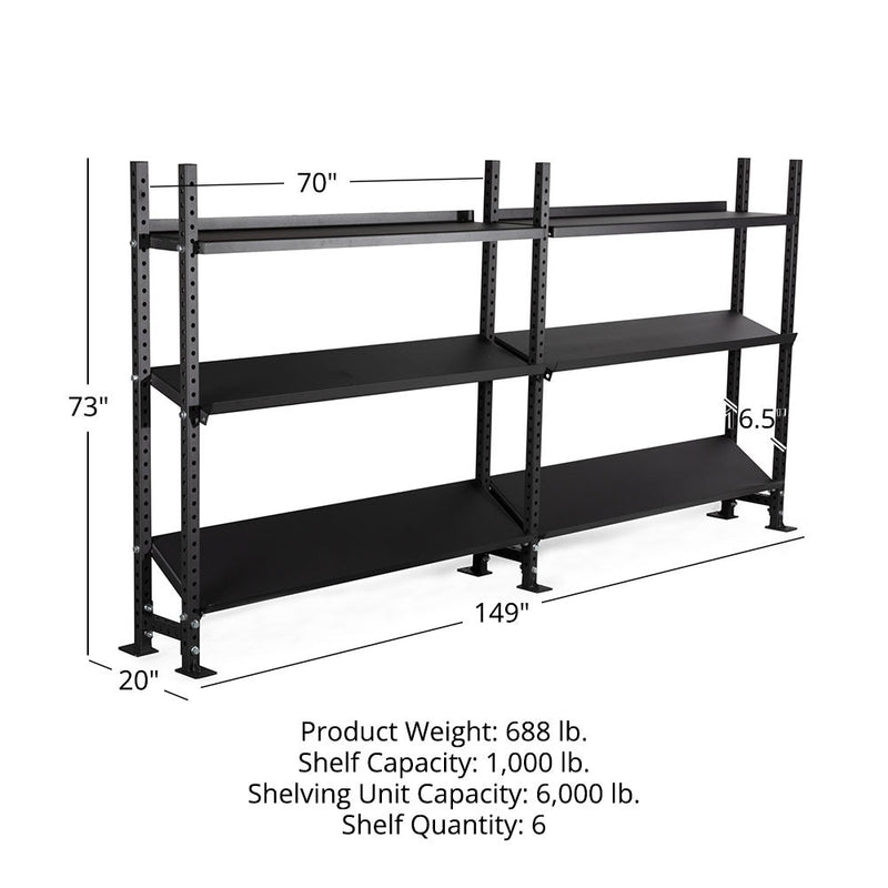 Elite Series Extension Unit Mass Storage System with Adjustable Shelves