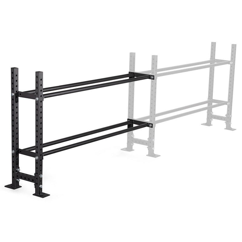 Elite Series Add-On Mass Storage System with Bumper & Medicine Ball Shelves | 2 Tier 45.5" / 70"