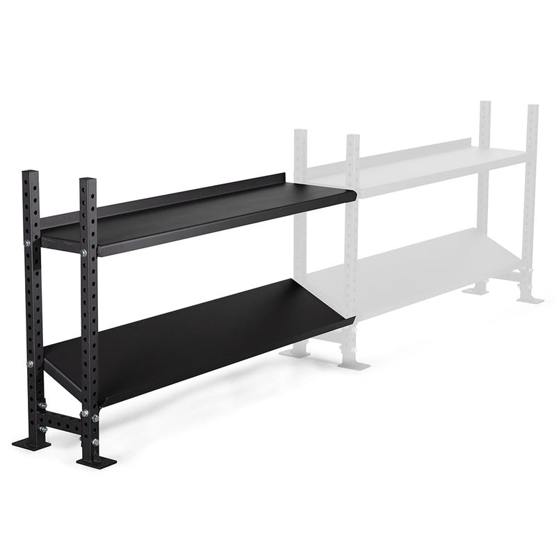 Elite Series Add-On Mass Storage System with Adjustable Shelves | 2 Tier 45.5" / 70"