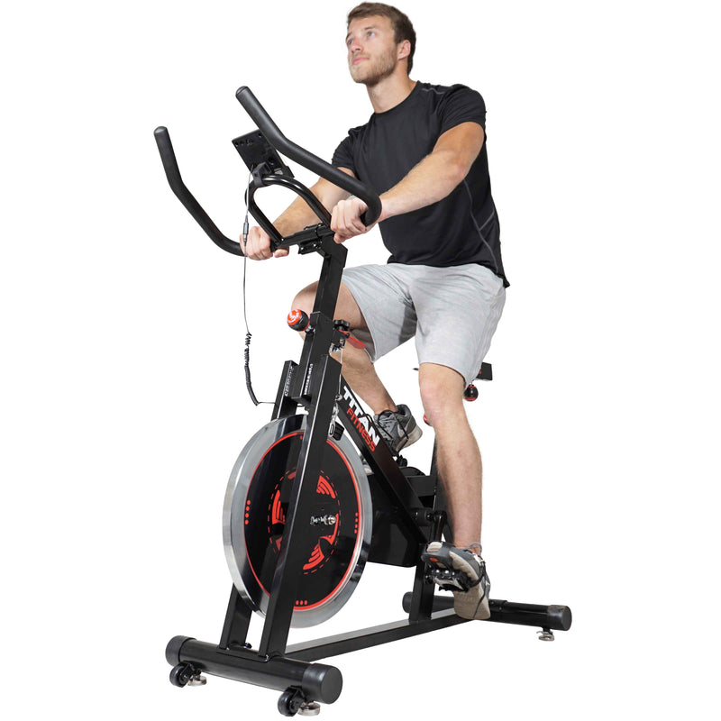 Scratch and Dent, Pro Indoor Cycling Exercise Bike w/ LCD Screen 40 lb Flywheel