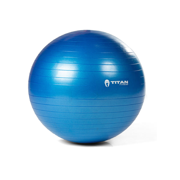 Scratch and Dent - 55cm Anti Burst Yoga Stability Exercise Ball w/ Pump Blue - FINAL SALE