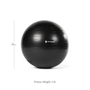 Scratch and Dent - Titan Fitness Exercise Stability Ball Black 65cm Yoga Pilates Anti Burst w/ Pump - FINAL SALE