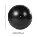 65cm Black Exercise Stability Ball