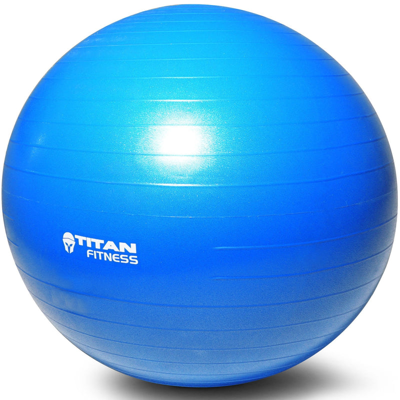 Scratch and Dent, 65cm Anti Burst Yoga Stability Exercise Ball w/ Pump Blue