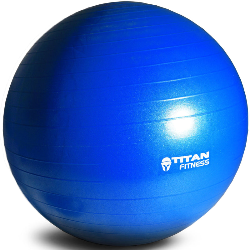 Scratch and Dent, 65cm Anti Burst Yoga Stability Exercise Ball w/ Pump Blue