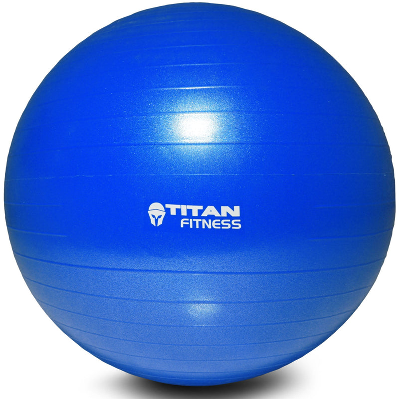 Scratch and Dent, 65cm Anti Burst Yoga Stability Exercise Ball w/ Pump Blue