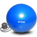 Scratch and Dent, 65cm Anti Burst Yoga Stability Exercise Ball w/ Pump Blue