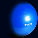 Scratch and Dent, 65cm Anti Burst Yoga Stability Exercise Ball w/ Pump Blue